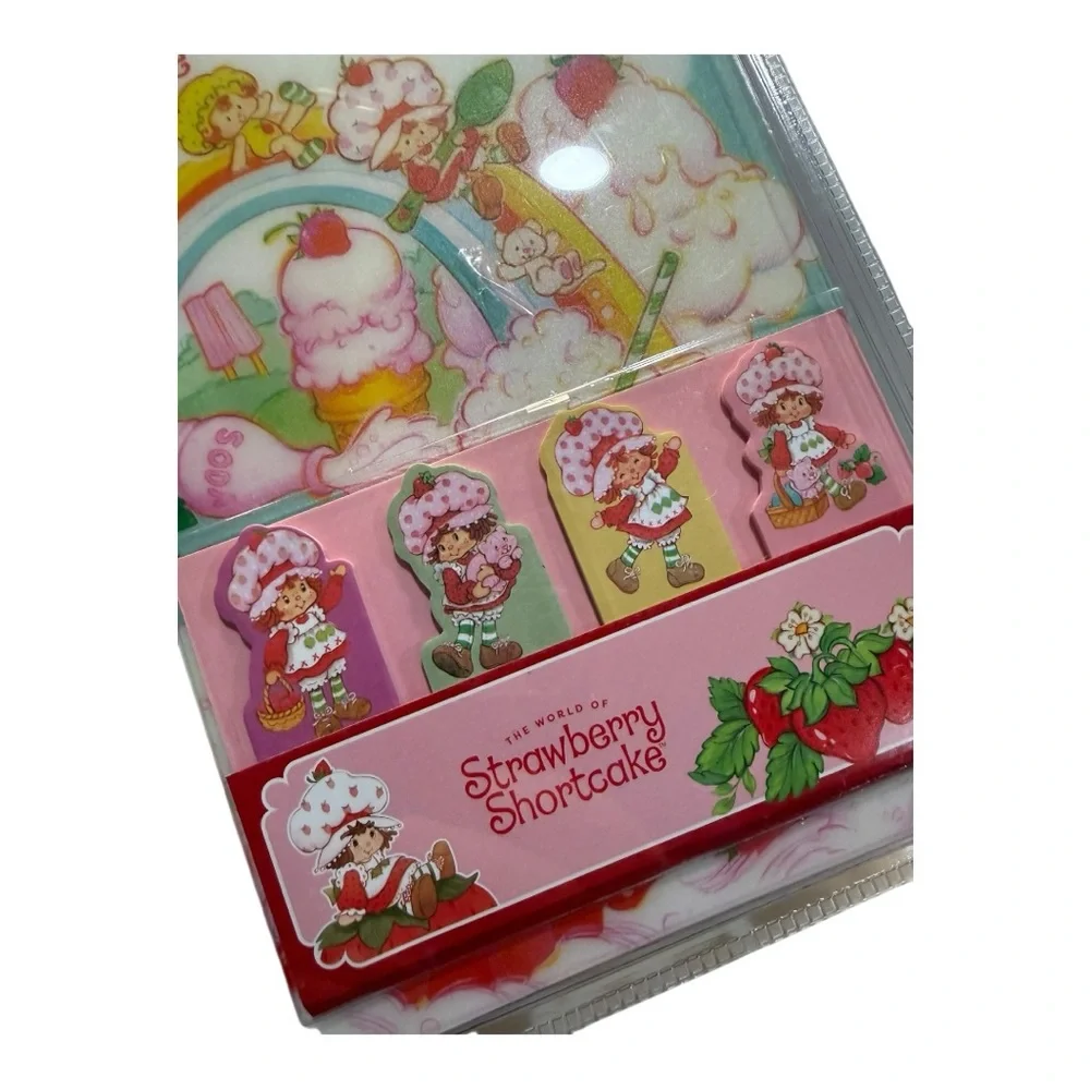 Strawberry Shortcake Tab Journal Stationery Set – Notebook, Tabs & Pen – New